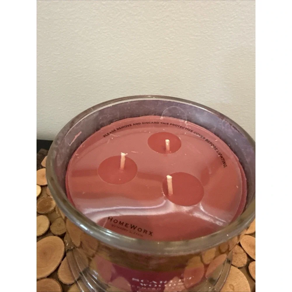 Scarlet‎ Woods HomeWorx Harry Slatkin Scented Candle 14oz 3-Wick 20-40 Hours